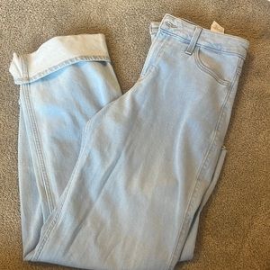 High-rise baggy jeans, Hollister Vintage style jeans, slit accent below pocket